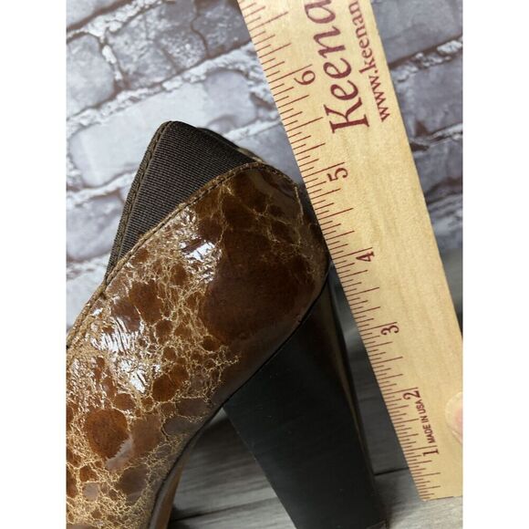 Donald J Pliner Casey Brown Leather Croc Embossed Heels Women’s Sz 7M US/37.5EU - Picture 13 of 16